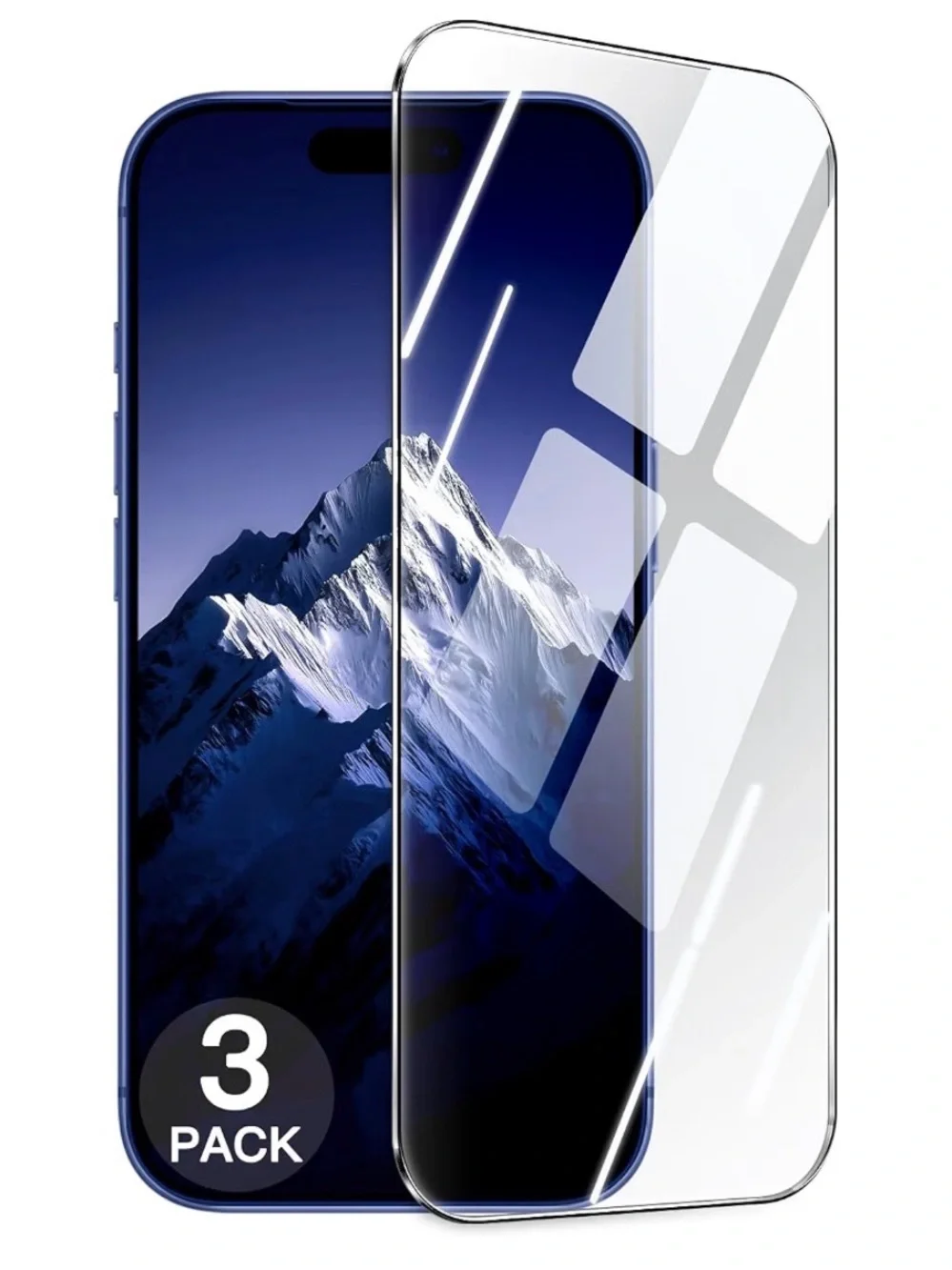 JETech iPhone 16 Plus Tempered Glass Screen Protector 3-Pack with Alignment Tool
